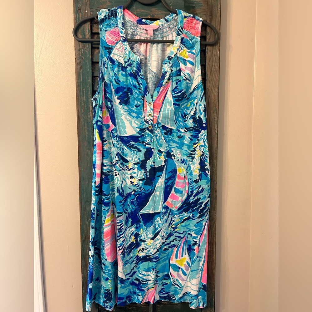 Lily Pulitzer Essie dress hey bay bay blue boats